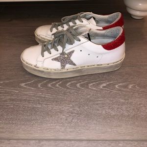 Golden Goose Hi Star Swarovski Red/White